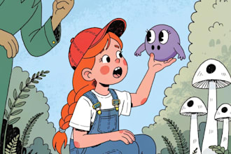 make a children story book illustration
