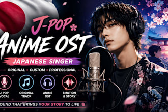 produce an original jpop track or custom anime ost as your japanese singer