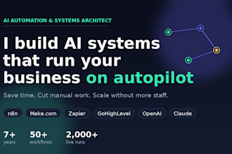 build ai automation workflows in n8n, make and zapier,ghl