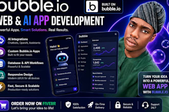 design bubble io website, bubble app developer, bubble mvp, zapier automation