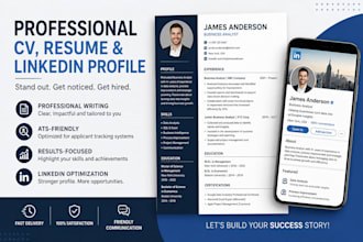 write and optimize your CV, resume and linkedin profile