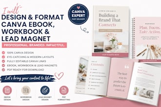 canva ebook design canva workbook canva lead magnet ebook formatting canva pdf