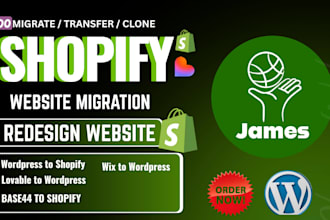 migrate wordpress to shopify squarespace to shopify base44 to shopify migration