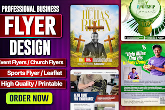 do flyer, one pager, business flyer, church flyer design and event flyer