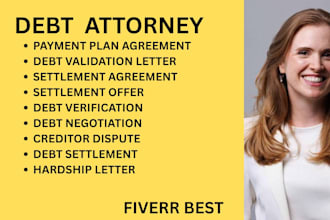 be your debt lawyer for debt settlement, creditor disputes and debt relief