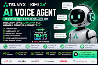 setup telnyx ai voice agent receptionist sales calling  bot kimi 2 6