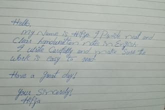write neat english written notes