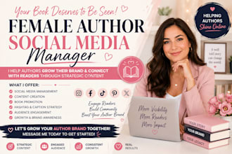 be your author social media manager for book promotion and marketing