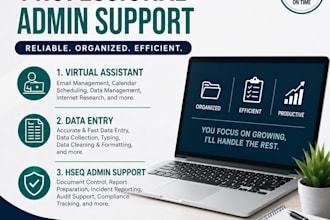 provide hseq and compliance admin support oil, gas, maritime