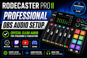 setup rodecaster pro 2 with obs for professional streaming and podcast audio