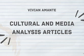 write expert cultural and media commentary articles