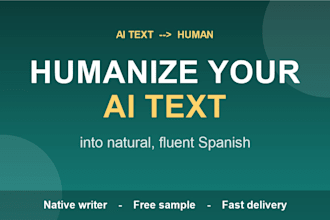 humanize your ai text into natural fluent spanish