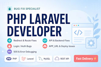 fix laravel bugs, redirect issues, and errors fast