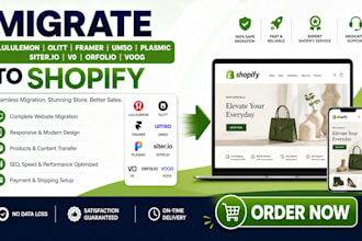 migrate lululemon olitt framer umso plasmic siter io v0 orfolio voog to shopify