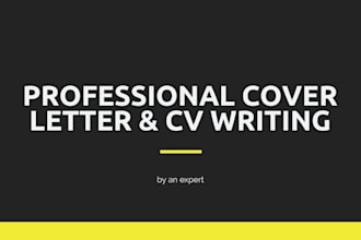 write a professional cover letter and CV tailored to your job