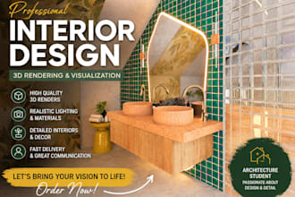 design 3d interior models and architectural renders