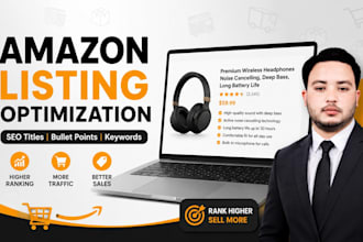 write SEO optimized amazon listing title and bullet points