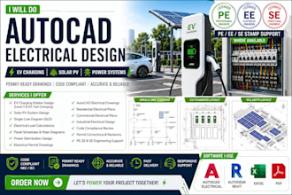 do autocad electrical design for ev charging solar and others or stamps ee se