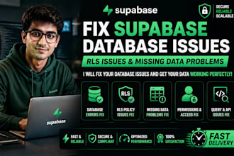 fix supabase database errors rls issues and missing data issues fast