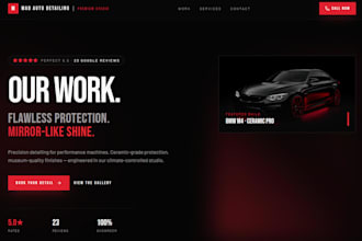 design a premium dark mode landing page or modern website