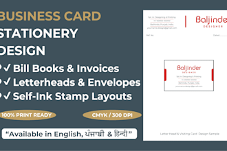 design professional print ready business stationery and letterhead