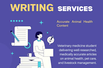 write SEO friendly veterinary and animal health articles