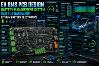 develop ev bms pcb lithium ion battery management system and can bus hardware