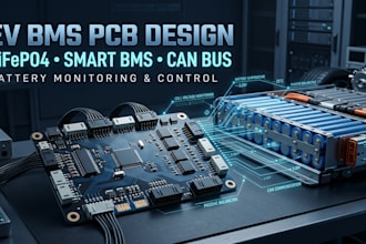 develop ev bms pcb lithium battery lifepo4 can bus hardware cell monitoring ic