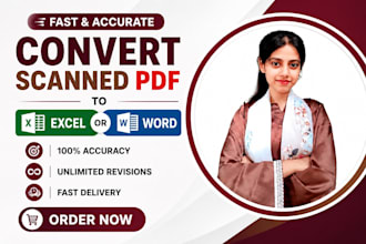 convert scanned PDF to excel or word using ocr