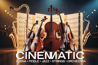 record cinematic guitar violin fiddle banjo sax clarinet and orchestral
