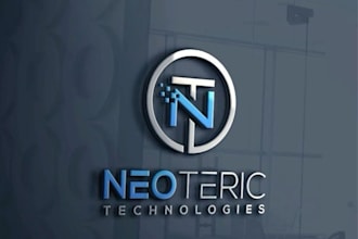 design modern tech startup security saas logo with branding kit