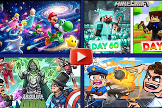 design professional youtube cartoon thumbnails