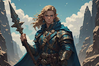 draw d and d character art and character art