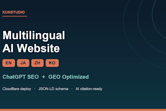build a multilingual ai optimized website in 4 languages with chatgpt SEO