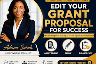 edit grant proposals, grant applications, and grant writing for nonprofits
