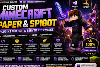develop german custom minecraft paper spigot plugins for smp and server networks