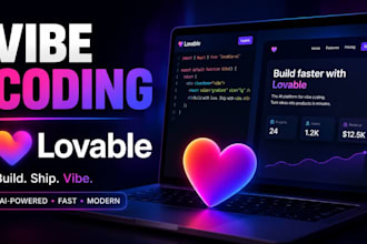 vibe code your custom saas, ai web app, mvp, or startup website