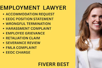 be your employment lawyer for fmla, eeoc charges, and wrongful termination