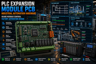 design plc io expansion module pcb industrial automation hardware din rail pcb