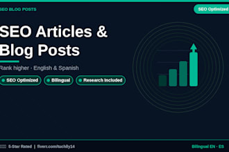 write SEO blog posts in english and spanish