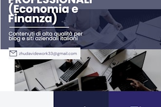 write professional finance and economics articles in italian