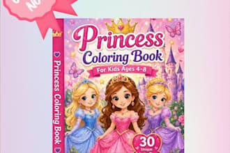 create a beautiful coloring book for kids