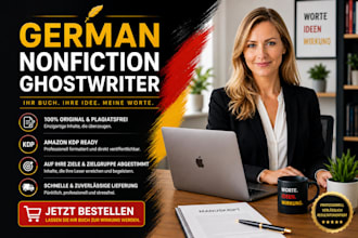ghostwrite your german nonfiction ebook for amazon KDP publishing and goodreads