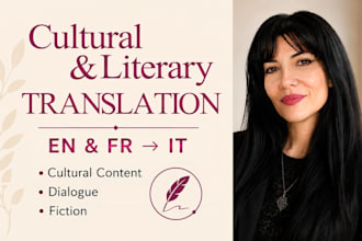 do literary and creative translation into italian