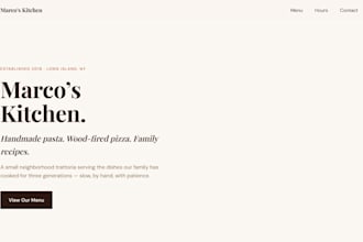design and build a clean fast website for your small business