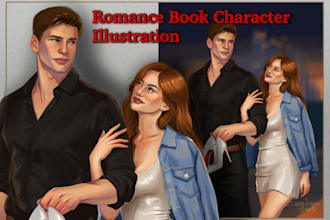 draw book character illustration for stories