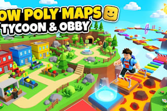 build low poly roblox tycoon and obby maps