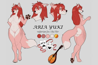 furry reference sheet fursona oc character nsfw furry anthro character design