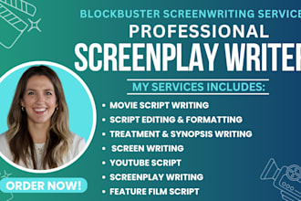 write movie script youtube script script editing screenplay feature film script