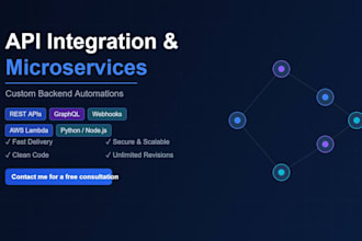 integrate apis and build custom microservices or backend automations